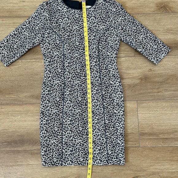 REISS Body Con Dress Leopard Print Gray White and Black Women's Size 8 - Picture 5 of 11